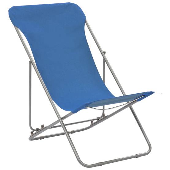 ComfortXL - Chaises de Plage Pliables Acier et Tissu Oxford Lot de 2 Inclinables 3 Positions pour Camping Bleu – ComfortXL Outdoor Living - Image 2