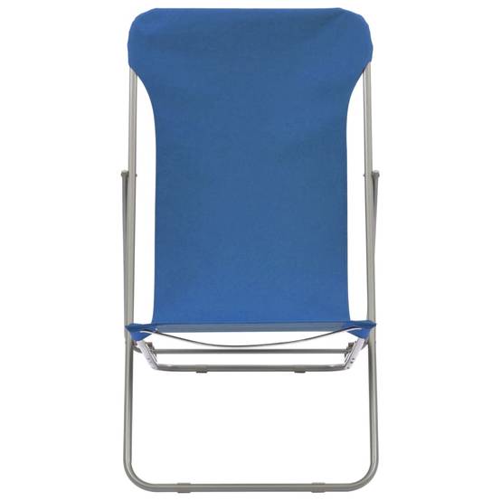 ComfortXL - Chaises de Plage Pliables Acier et Tissu Oxford Lot de 2 Inclinables 3 Positions pour Camping Bleu – ComfortXL Outdoor Living - Image 3