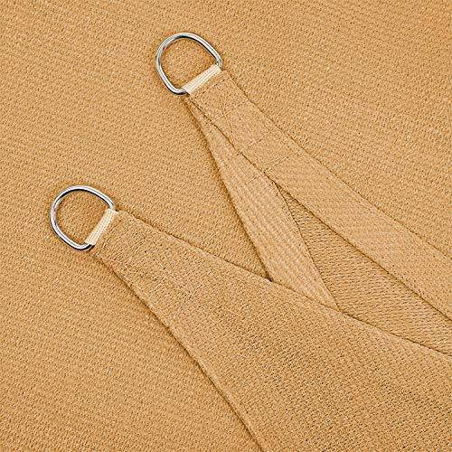Helloshop26 - 3 x 4 m voile d'ombrage en hdpe protection solaire protection anti uv perméable à l'air pour le jardin le balcon respirant perméable à l'eau jaune sa - Image 6