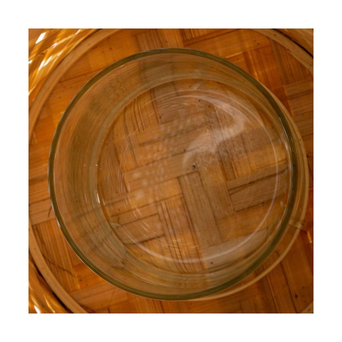Lot de 3 Lanternes Photophore en Bambou Bougeoirs en Verre - Image 6