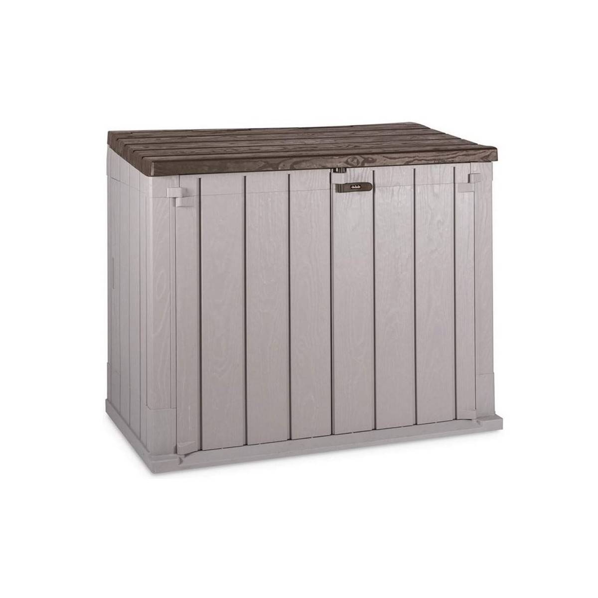 Coffre de jardin en résine 842 Litres Gris Taupe 129,5 x 74,5 x 111 TOOMAX - Image 1
