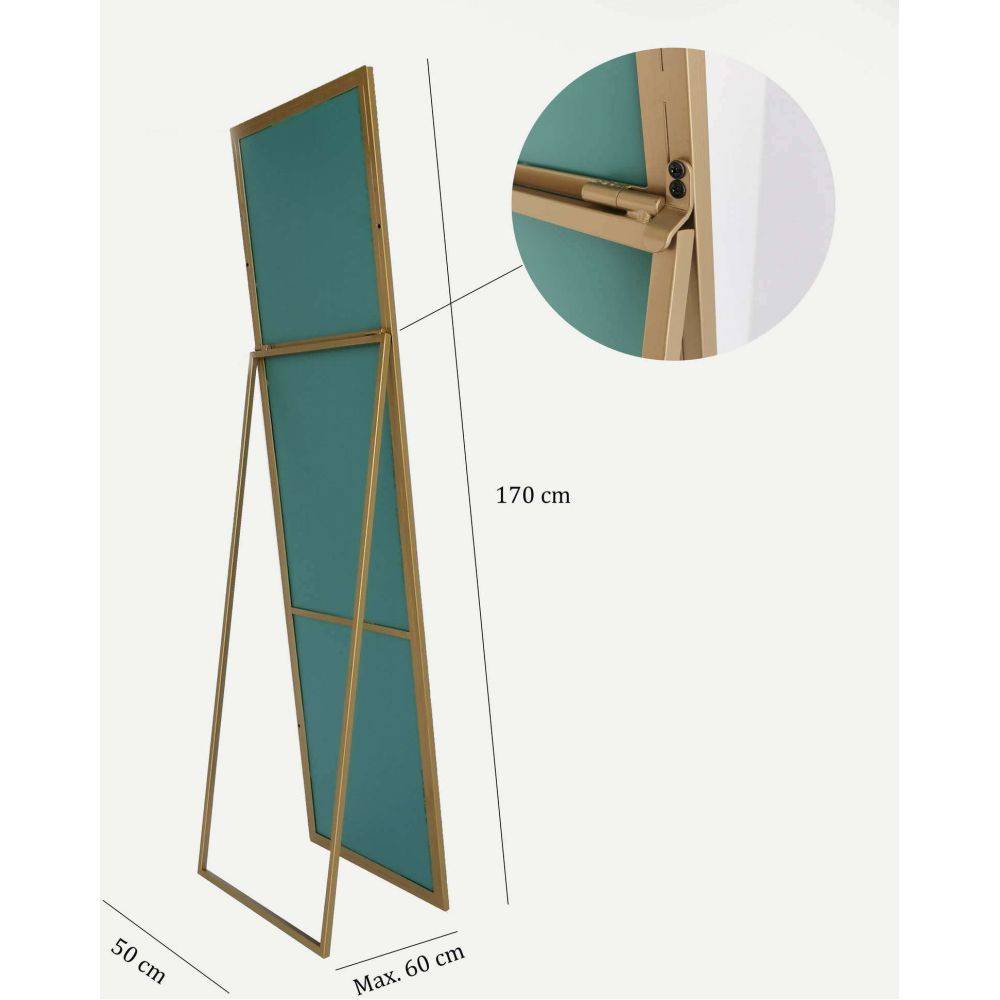 Hanah Home - Miroir psyché en métal - Image 3