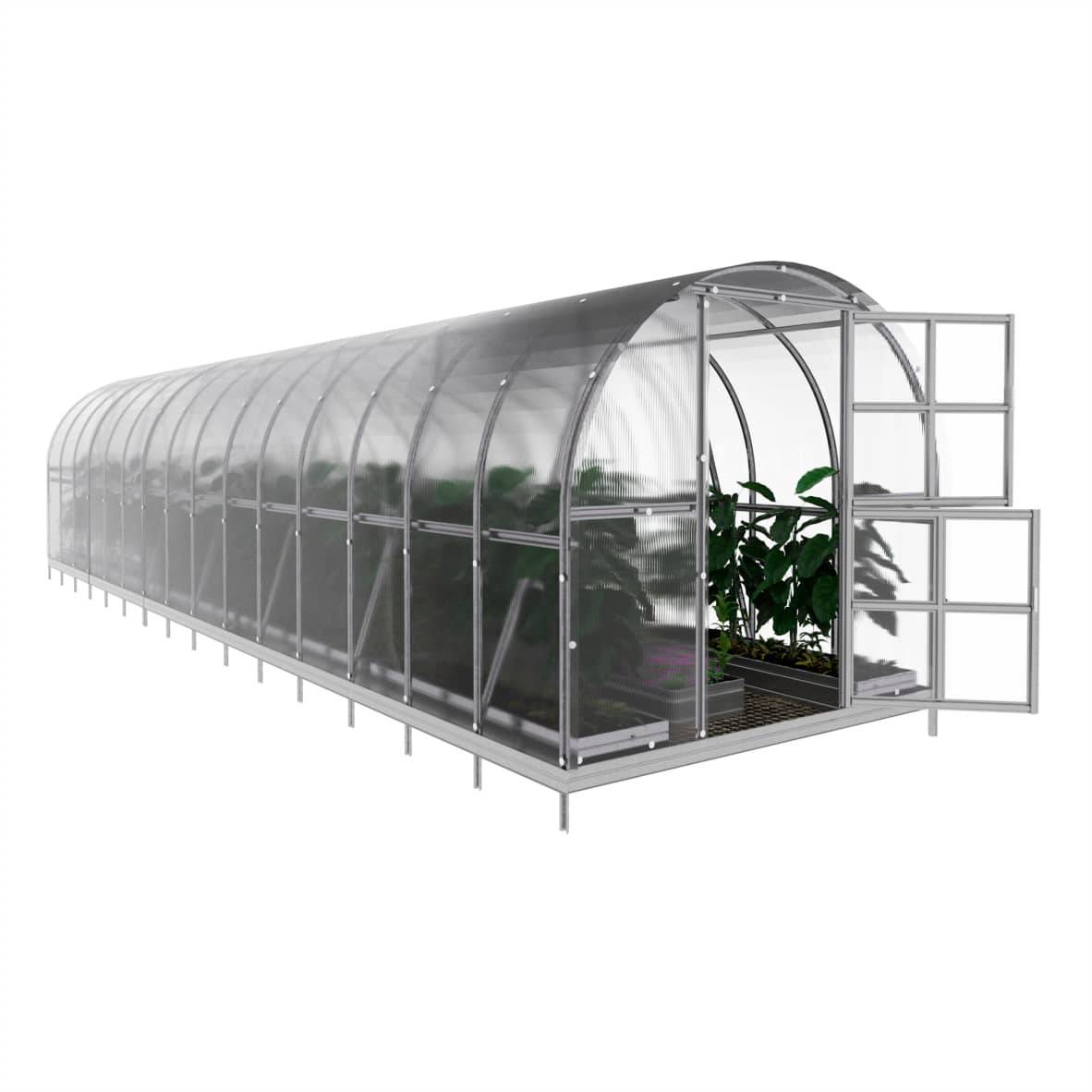 Serre KLASIKA ARCH 3 x 10 m (30 m²), 6 mm avec revêtement en polycarbonate - Image 3