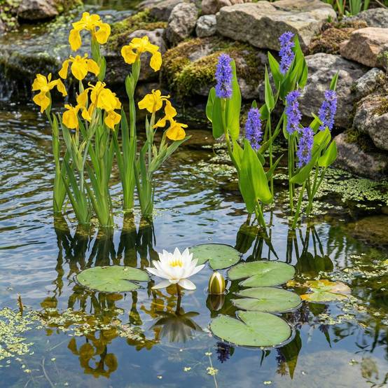 0 - Set Nénuphar Blanc - 9 Plantes - Bassin - Rustique - Image 2