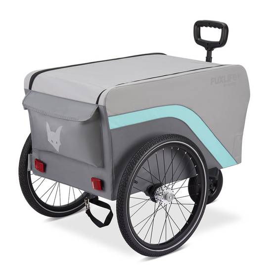 Remorque pour vélo FUXLIFE by FUXTEC FX-LA120 Gris Remorque de transport 2en1 pliable 120 L | 47,8 kg de charge. - Image 9