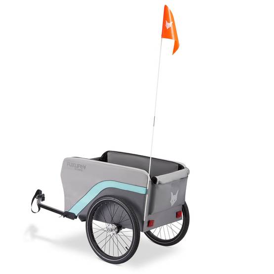 Remorque pour vélo FUXLIFE by FUXTEC FX-LA120 Gris Remorque de transport 2en1 pliable 120 L | 47,8 kg de charge. - Image 3