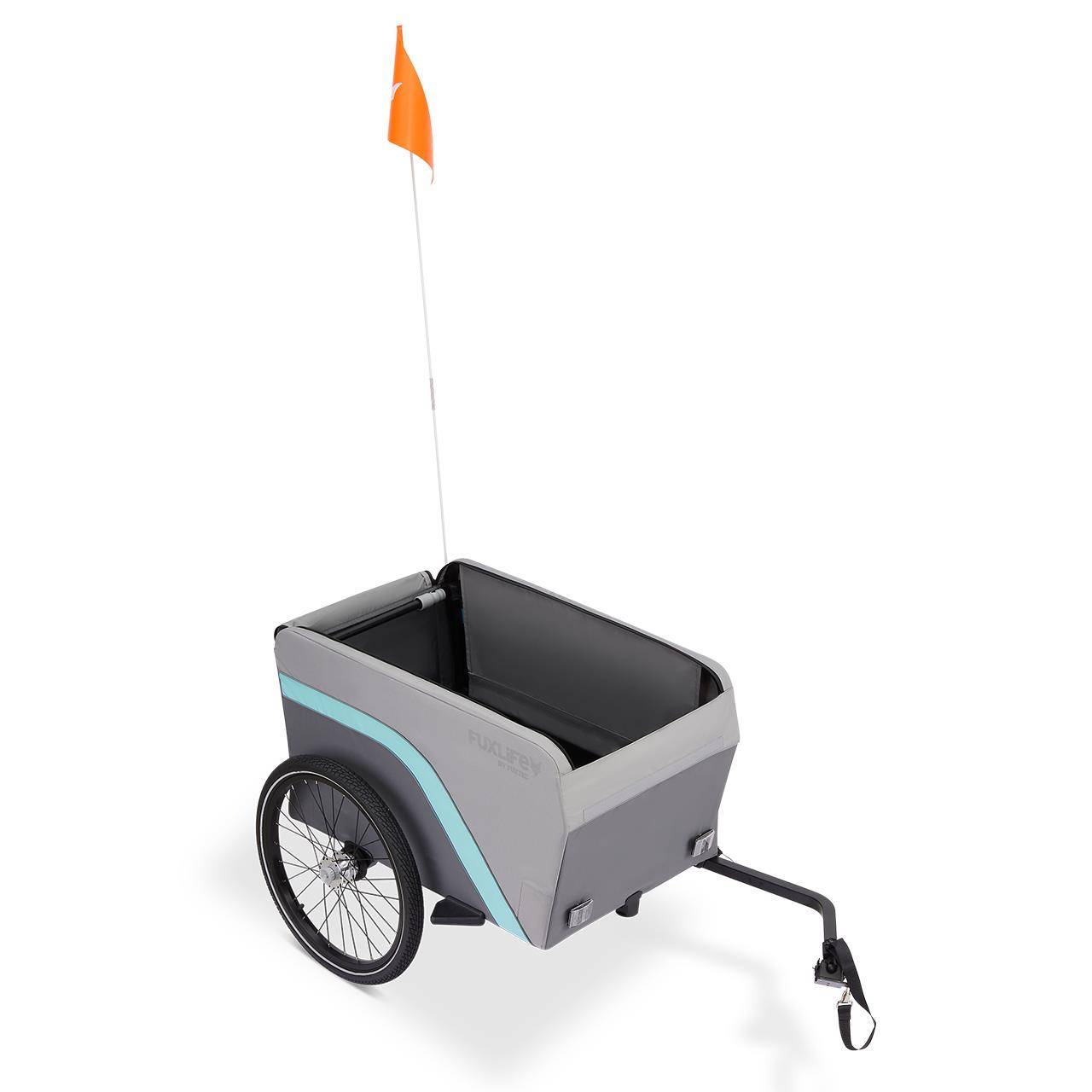 Remorque pour vélo  FUXLIFE by FUXTEC FX-LA120 Gris Remorque de transport 2en1 pliable 120 L | 47,8 kg de charge. - Image 4