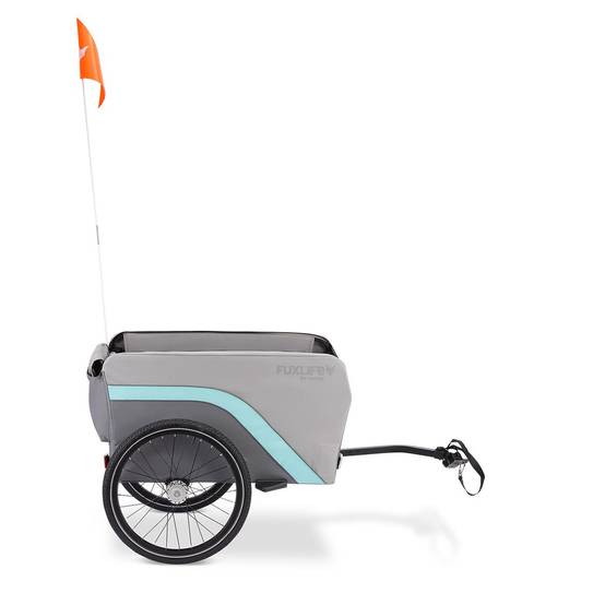 Remorque pour vélo FUXLIFE by FUXTEC FX-LA120 Gris Remorque de transport 2en1 pliable 120 L | 47,8 kg de charge. - Image 5