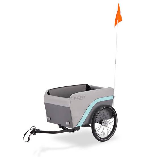 Remorque pour vélo FUXLIFE by FUXTEC FX-LA120 Gris Remorque de transport 2en1 pliable 120 L | 47,8 kg de charge. - Image 2