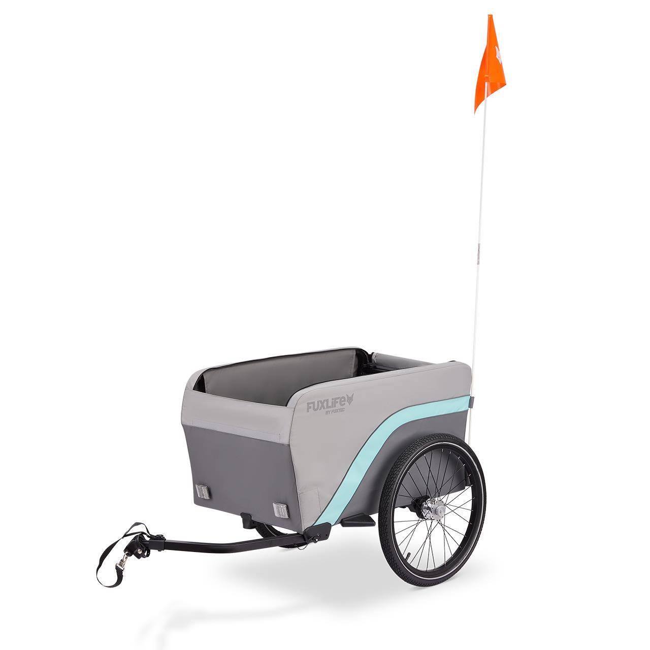 Remorque pour vélo  FUXLIFE by FUXTEC FX-LA120 Gris Remorque de transport 2en1 pliable 120 L | 47,8 kg de charge. - Image 2