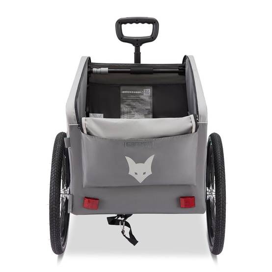Remorque pour vélo FUXLIFE by FUXTEC FX-LA120 Gris Remorque de transport 2en1 pliable 120 L | 47,8 kg de charge. - Image 6