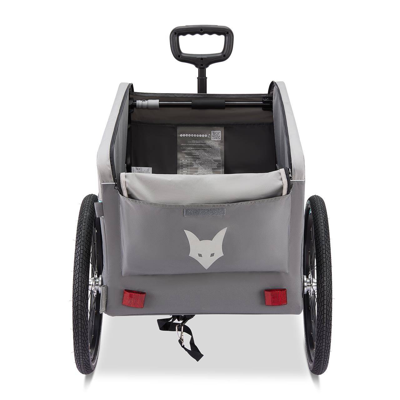 Remorque pour vélo  FUXLIFE by FUXTEC FX-LA120 Gris Remorque de transport 2en1 pliable 120 L | 47,8 kg de charge. - Image 6