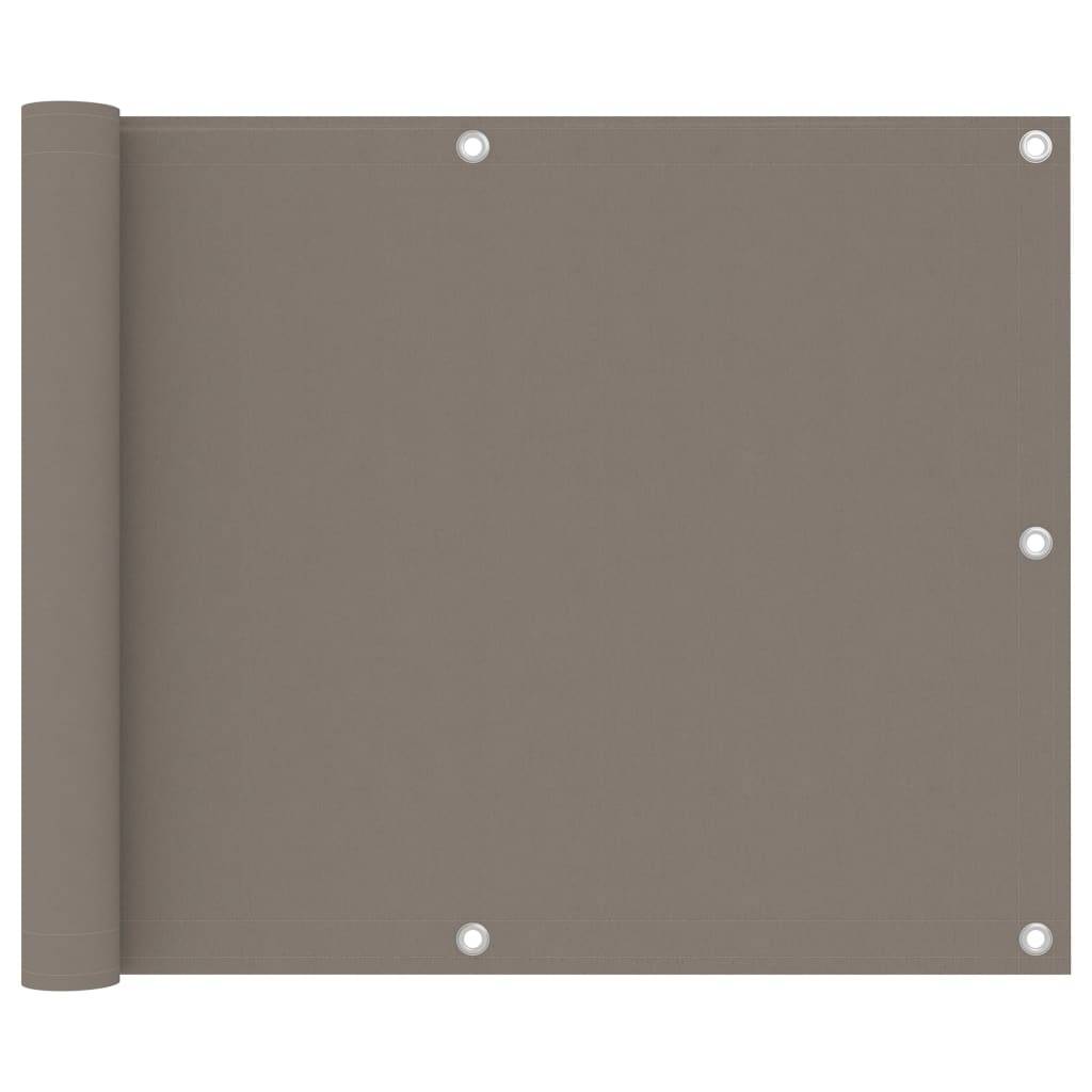 Helloshop26 - Écran de balcon brise pare vue protection confidentialité 75 x 600 cm tissu oxford taupe - Image 1