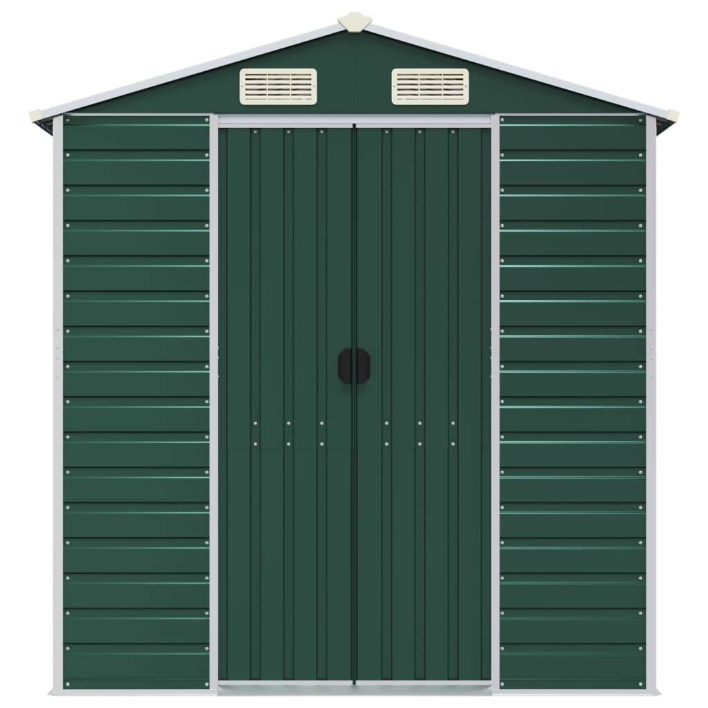 Vidaxl - Abri de jardin Vert 191 x 215 x 198 cm Acier galvanisé vidaXL 3188232 - Image 5