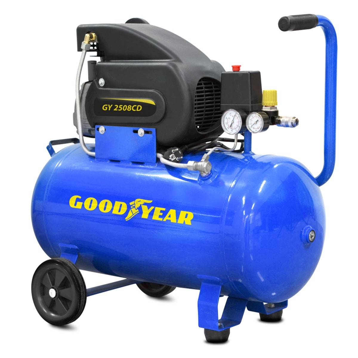 Compresseur d'air Silencieux 50 Litres 8 bar 2CV 1.5KW 115 PSI + Kit Air comprimé 5 pièces GOODYEAR - Image 3