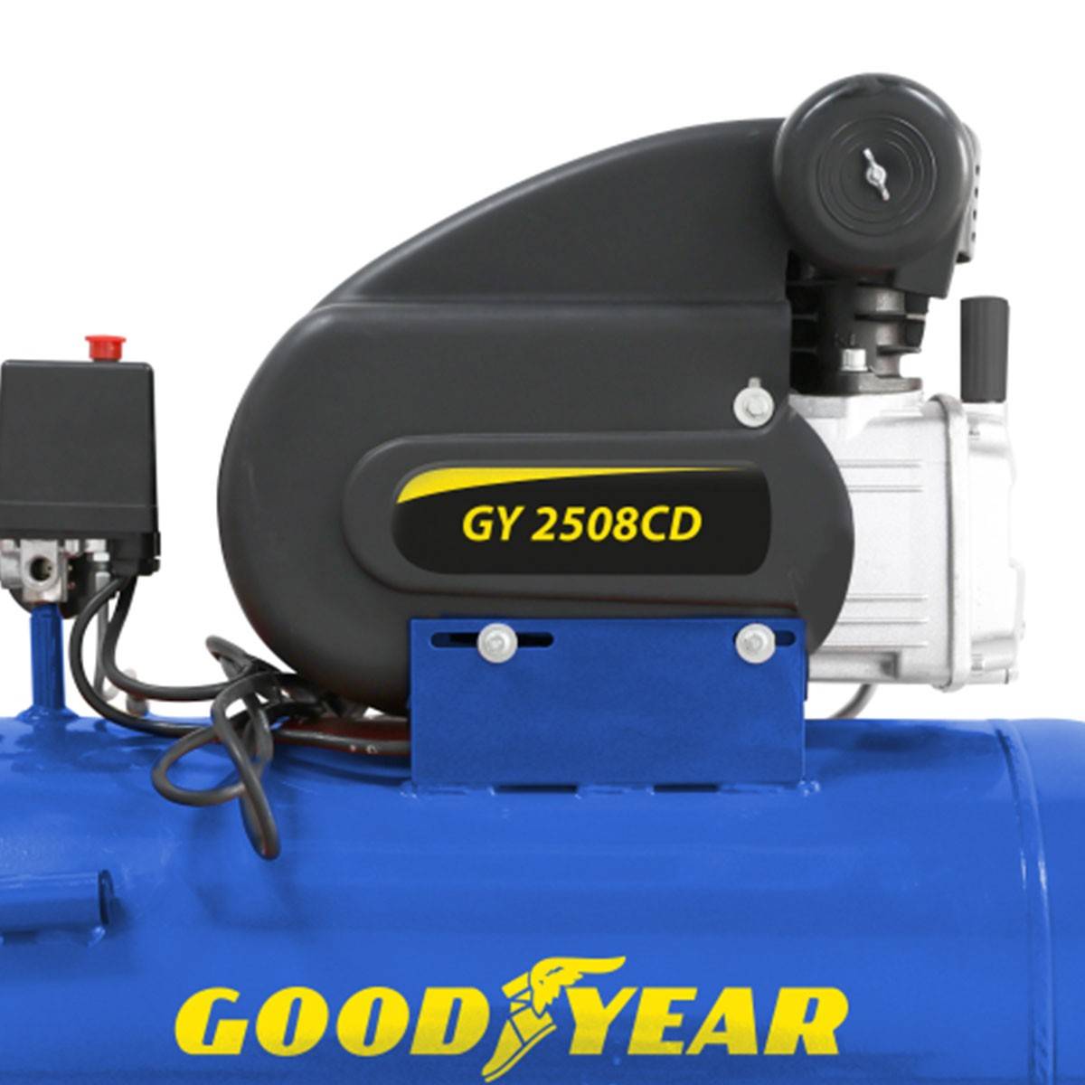 Compresseur d'air Silencieux 50 Litres 8 bar 2CV 1.5KW 115 PSI + Kit Air comprimé 5 pièces GOODYEAR - Image 6