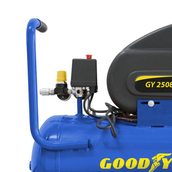 Compresseur d'air Silencieux 50 Litres 8 bar 2CV 1.5KW 115 PSI + Kit Air comprimé 5 pièces GOODYEAR - Image 7