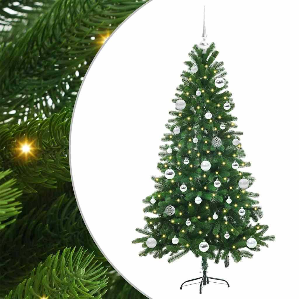 ComfortXL - Kit Sapin de Noël Artificiel 150 cm Tout-en-Un, avec 150 LED, Sommet et 61 Boules, Vert Réaliste – ComfortXL Outdoor Living - Image 2