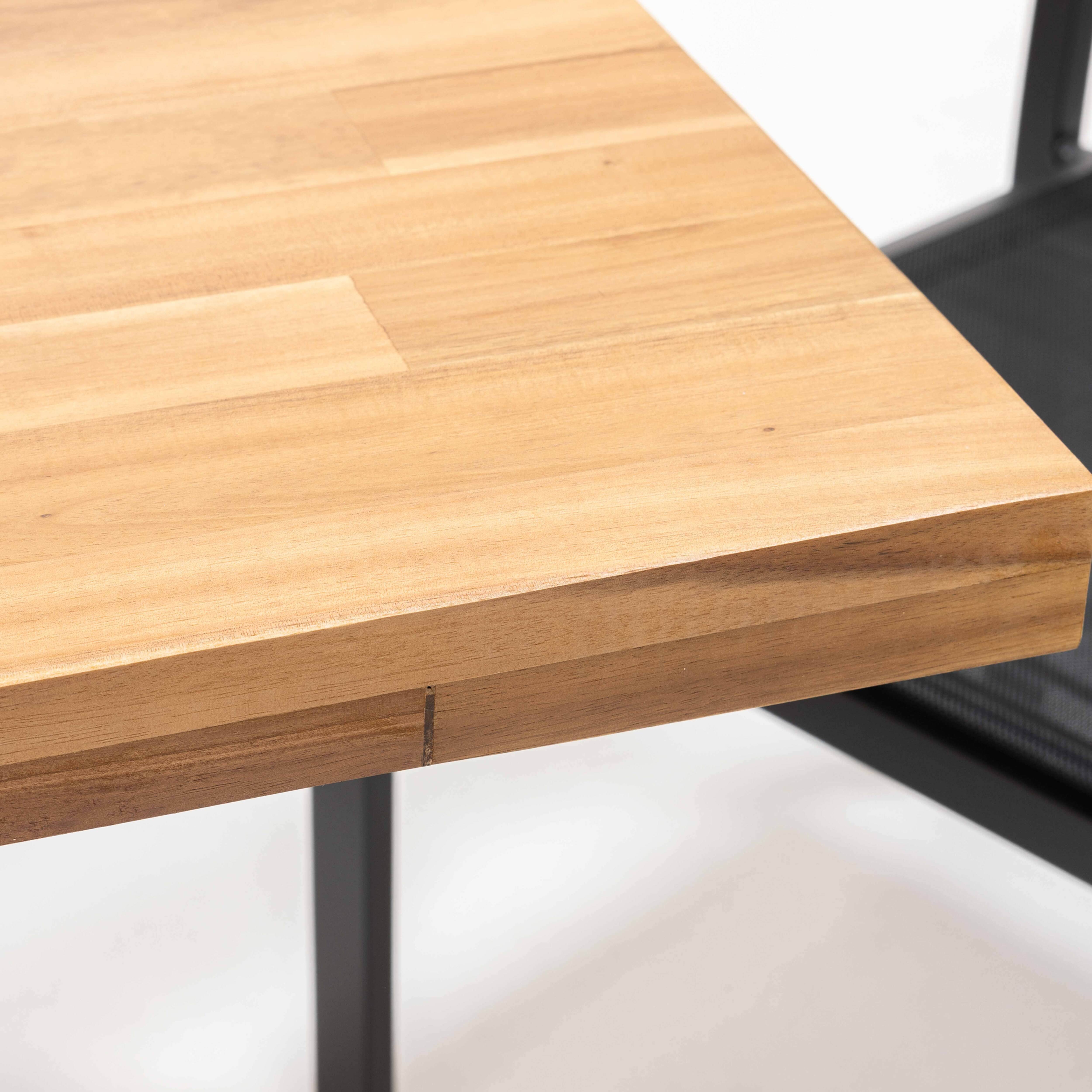 Oviala - Table de jardin et 10 chaises en aluminium et acacia - Oviala - Image 6