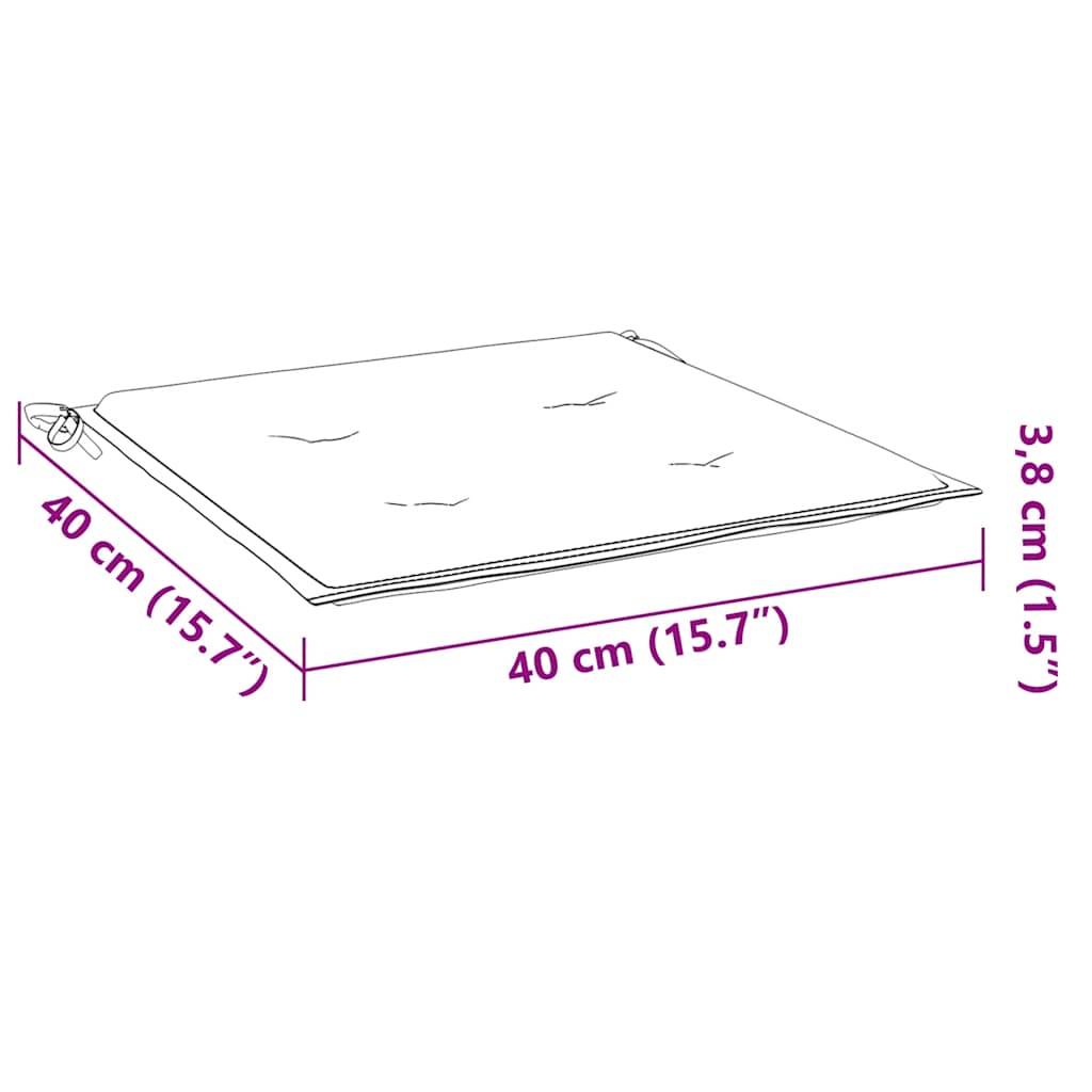 Coussins de chaise de jardin tissu Oxford gris 40 x 40 x 4 cm - PANGIVO - Image 9