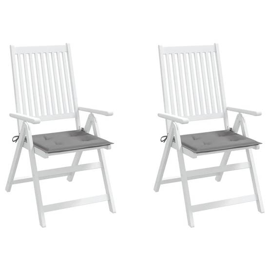 Coussins de chaise de jardin tissu Oxford gris 40 x 40 x 4 cm - PANGIVO - Image 4