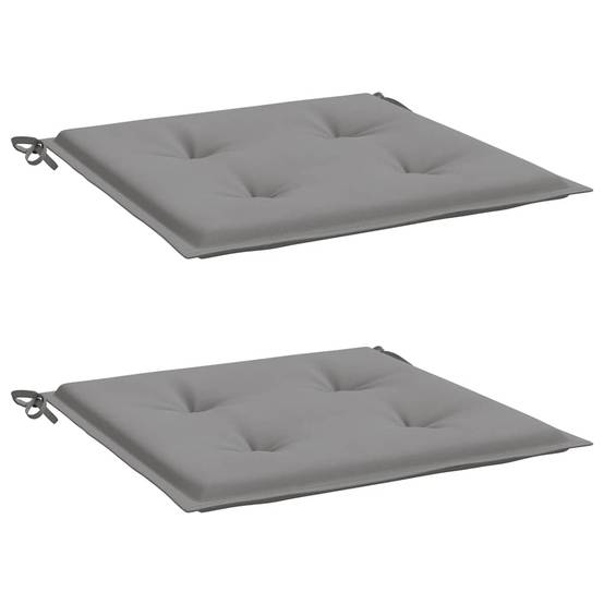Coussins de chaise de jardin tissu Oxford gris 40 x 40 x 4 cm - PANGIVO - Image 3