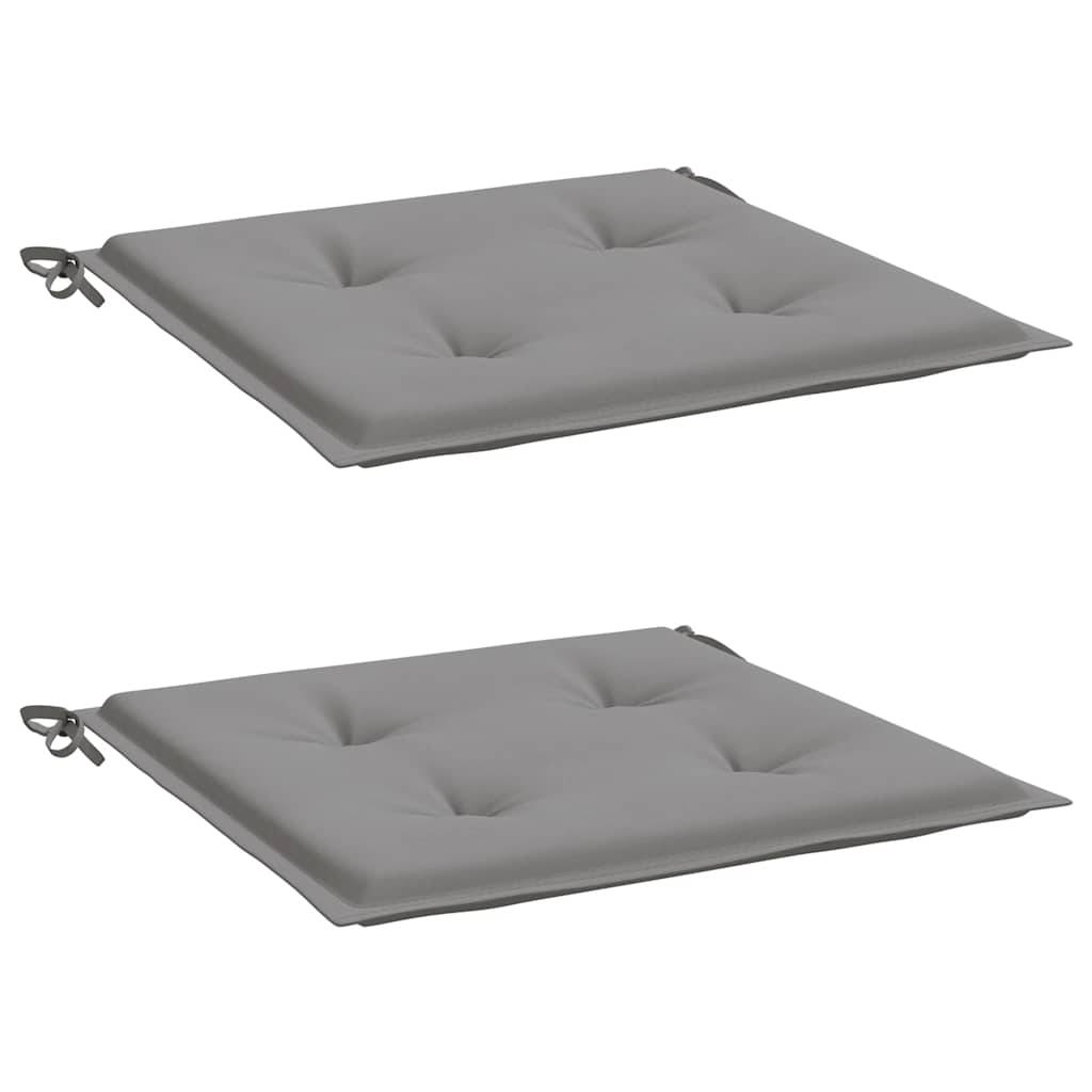 Coussins de chaise de jardin tissu Oxford gris 40 x 40 x 4 cm - PANGIVO - Image 3