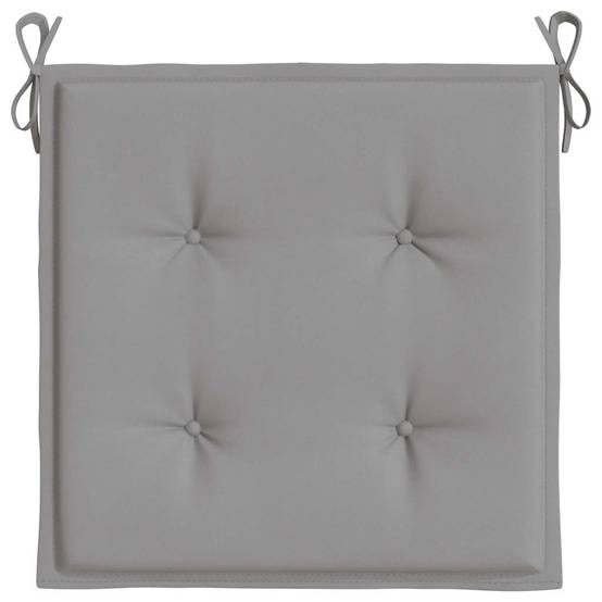 Coussins de chaise de jardin tissu Oxford gris 40 x 40 x 4 cm - PANGIVO - Image 6