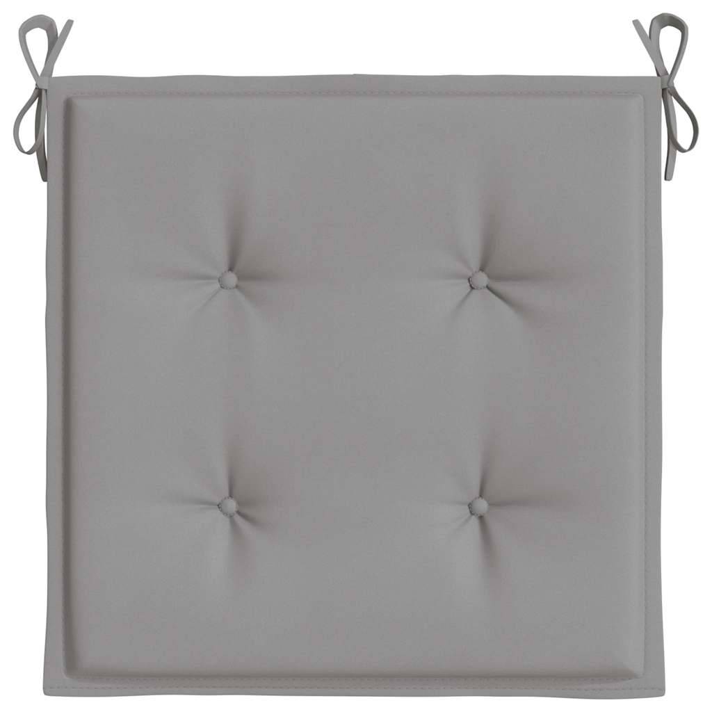 Coussins de chaise de jardin tissu Oxford gris 40 x 40 x 4 cm - PANGIVO - Image 6
