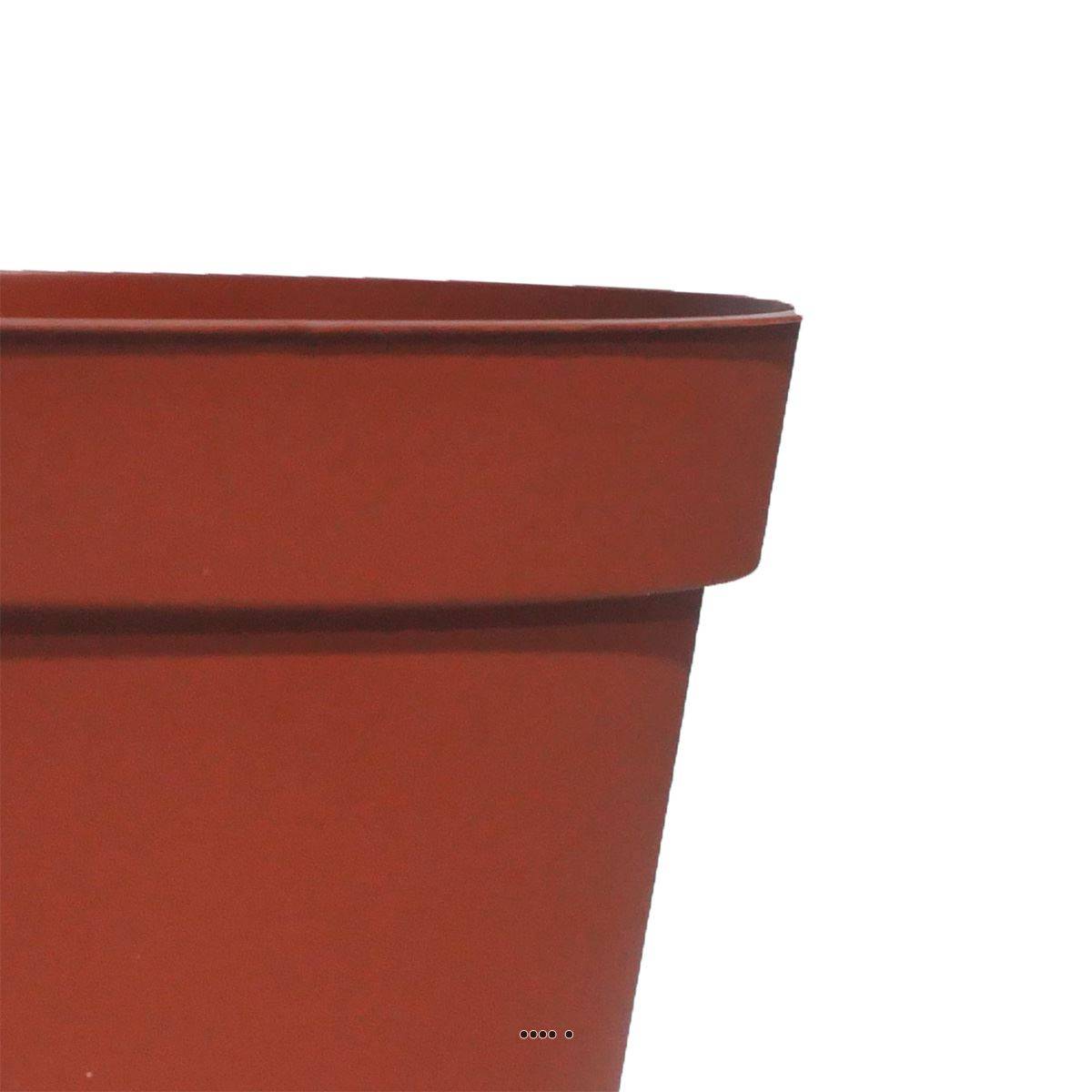 Artificielles - Pot conteneur Plastique Godet de plantation 12 cm Marron - dimlon: 13 cm - couleur: Marron - Image 3