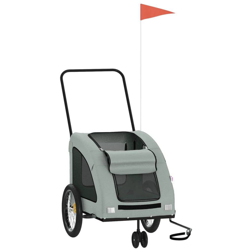 Remorque Vélo Chien 45kg en Acier pour Balades en Toute Sécurité Gris – ComfortXL Pet Living - Image 3