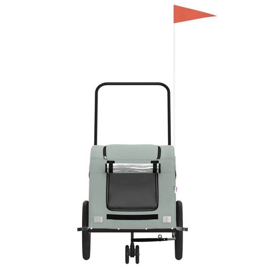 Remorque Vélo Chien 45kg en Acier pour Balades en Toute Sécurité Gris – ComfortXL Pet Living - Image 4