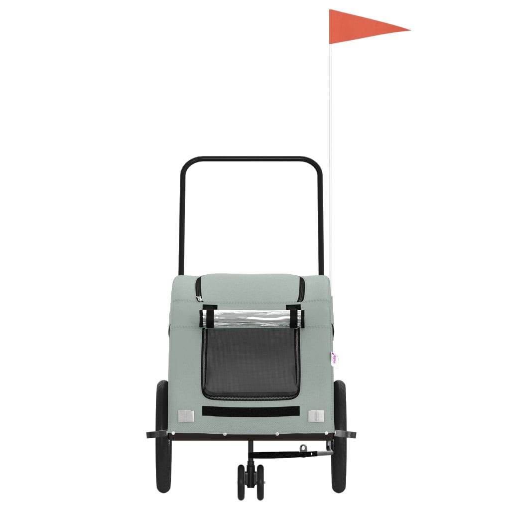Remorque Vélo Chien 45kg en Acier pour Balades en Toute Sécurité Gris – ComfortXL Pet Living - Image 4