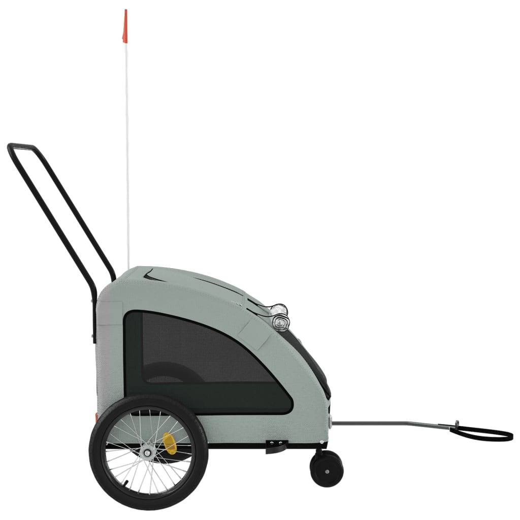 Remorque Vélo Chien 45kg en Acier pour Balades en Toute Sécurité Gris – ComfortXL Pet Living - Image 6