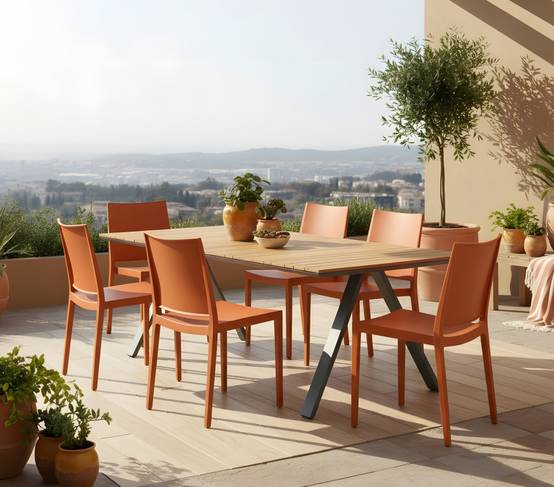 Ensemble table et chaises de jardin 6 places CINCINNATOS - Image 1