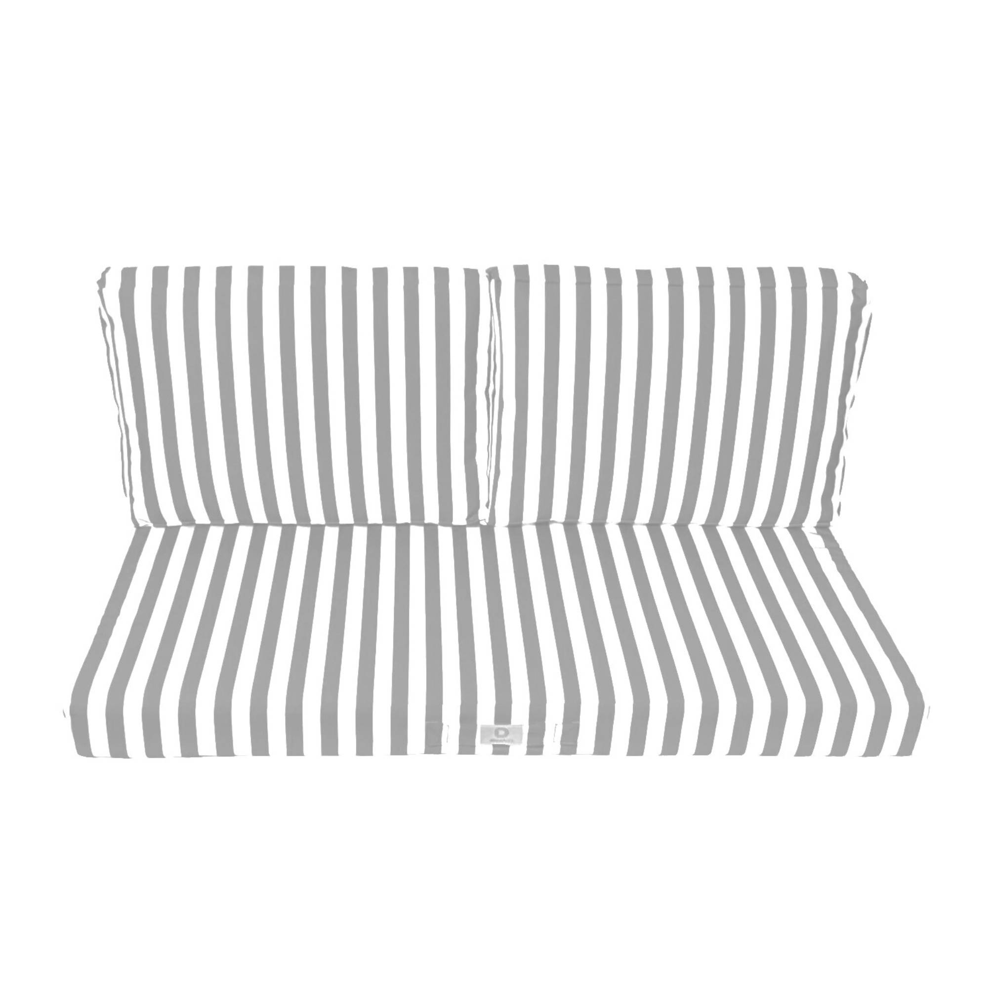 Coussins pour salon de jardin déhoussable 120x60cm Rayure gris clair - Déco arts - Image 3