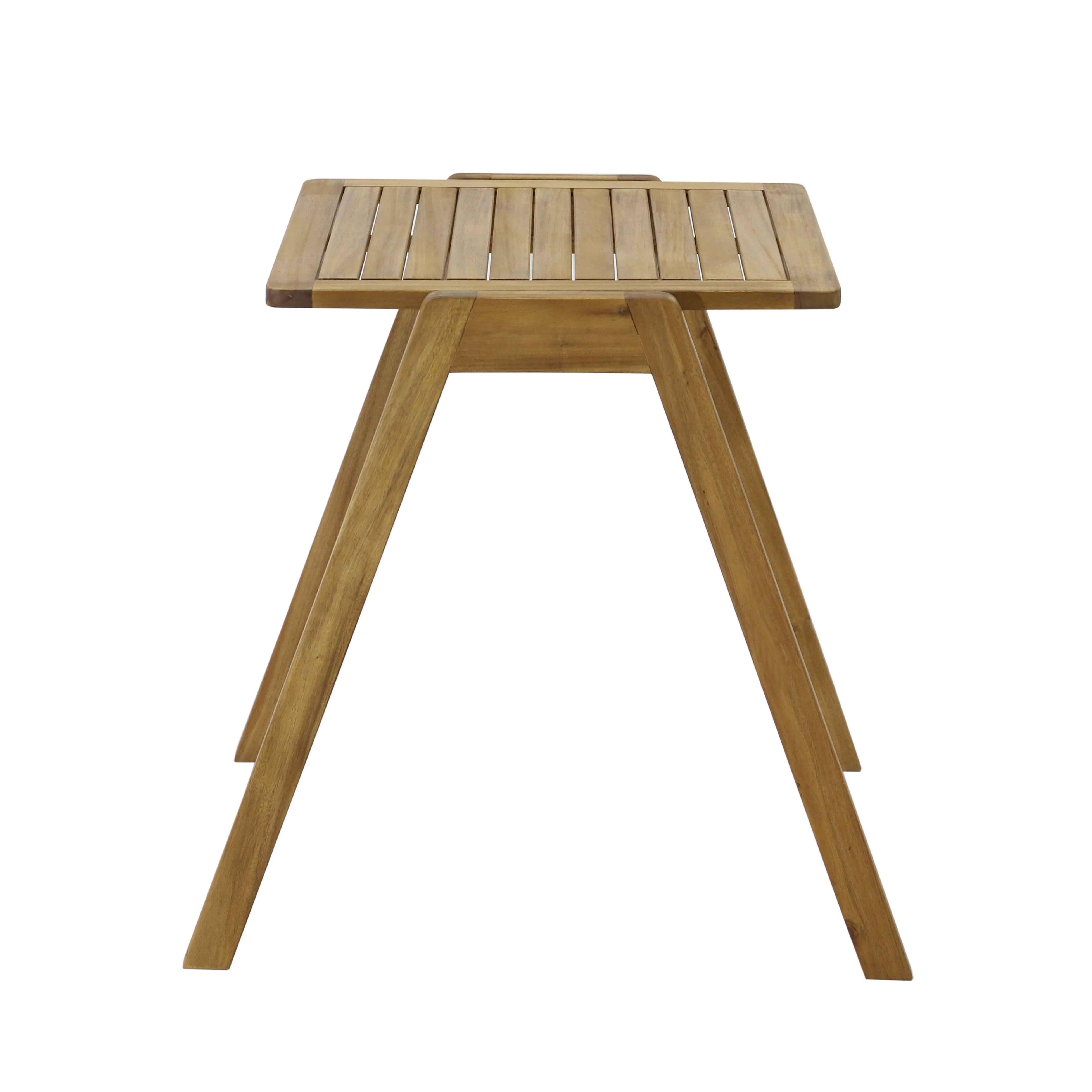 Oviala - Table de jardin carrée en bois d'eucalyptus 2 places Uzes - Oviala - Image 4