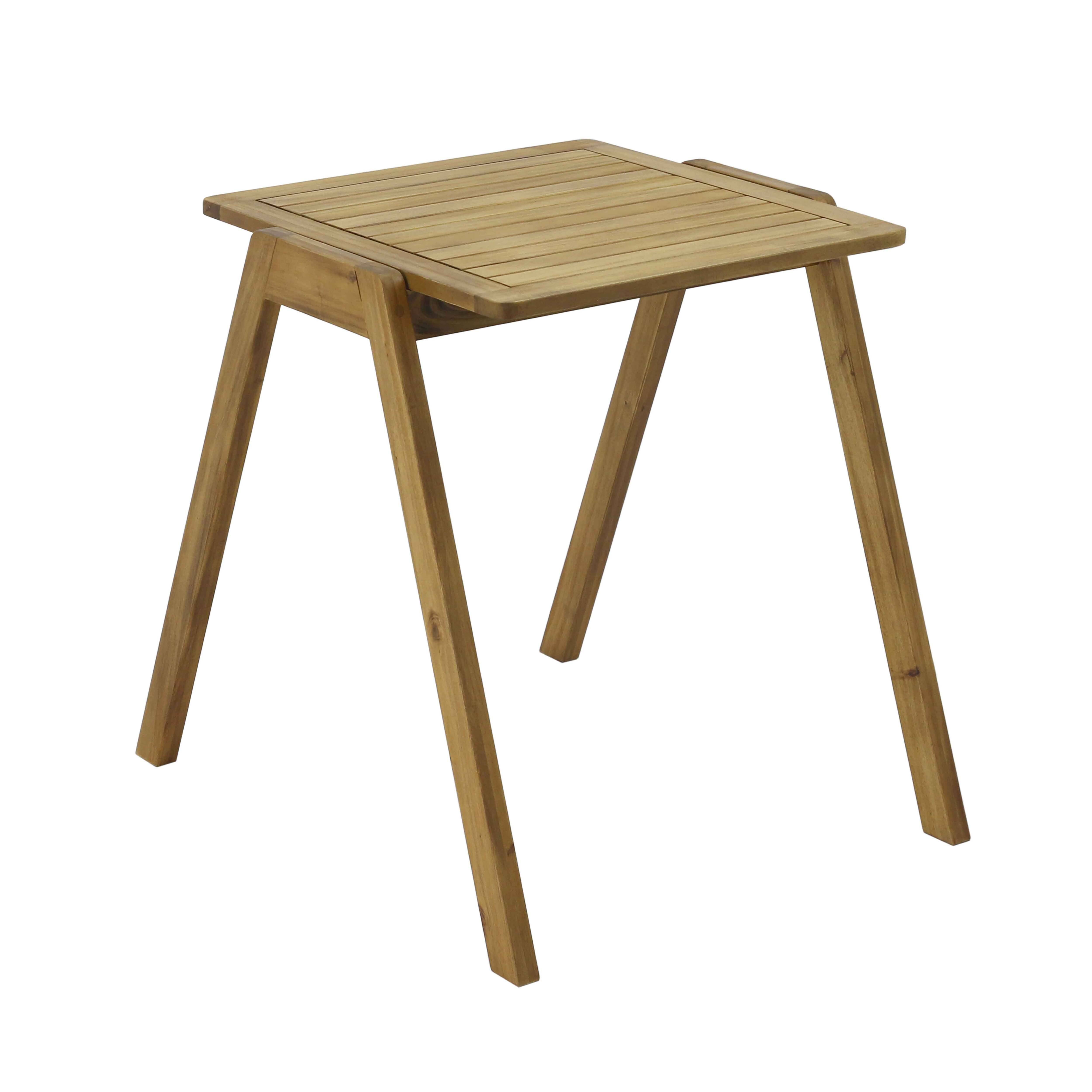 Oviala - Table de jardin carrée en bois d'eucalyptus 2 places Uzes - Oviala - Image 1