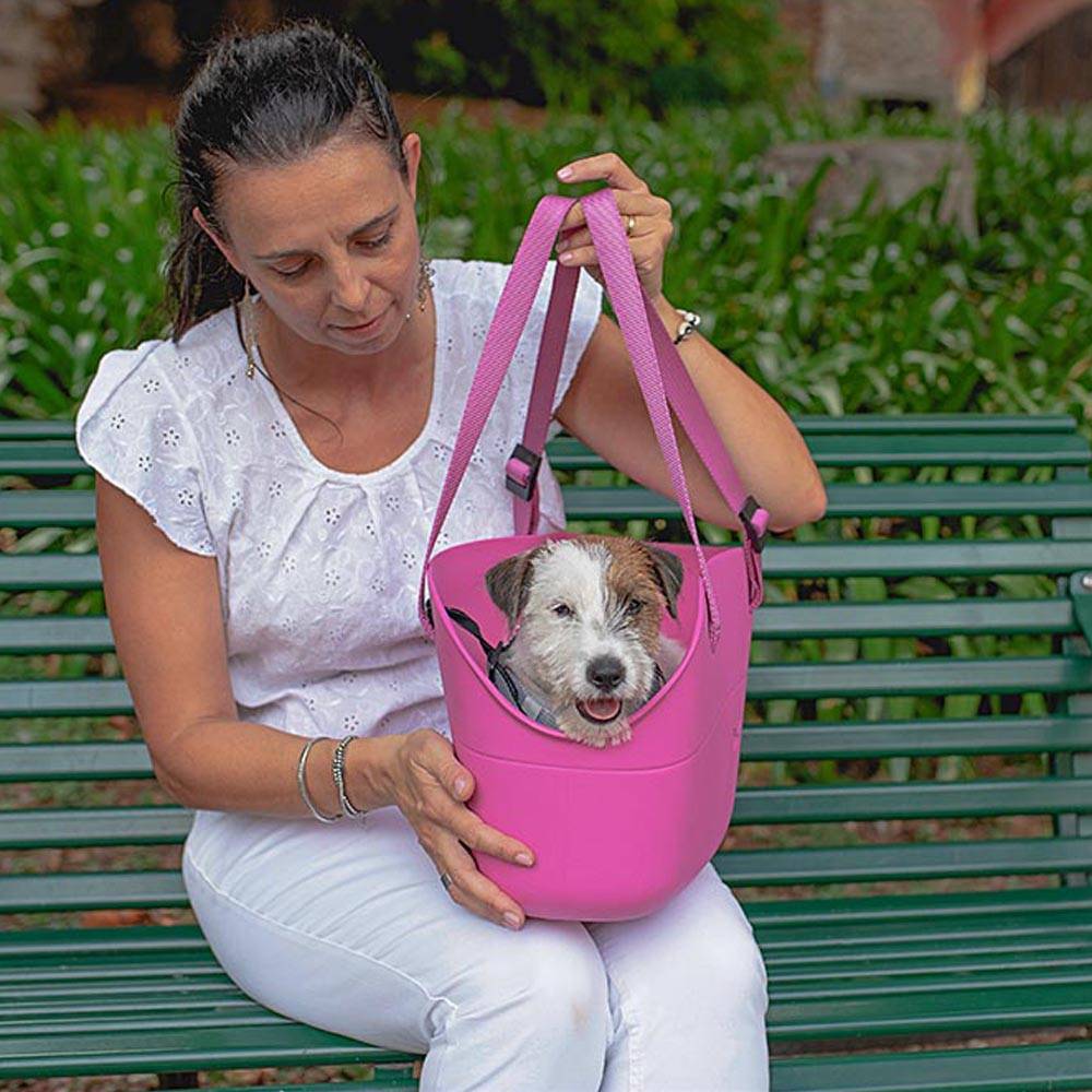 Ferplast - Ferplast Sac de transport pour chiens de petite taille WITH ME, EVA, caoutchouc souple plastifié, lavable, poignées réglables, ceinture de sécurité - Image 3