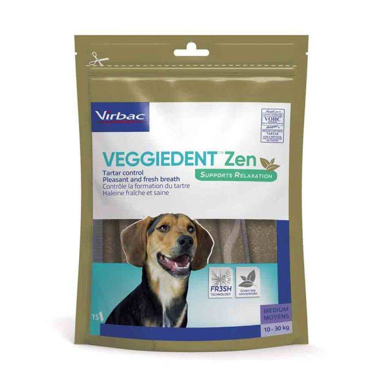 Friandises dentaire chiens de 10 à 30kg -  VEGGIEDENT ZEN M 15 lamelles - Image 1