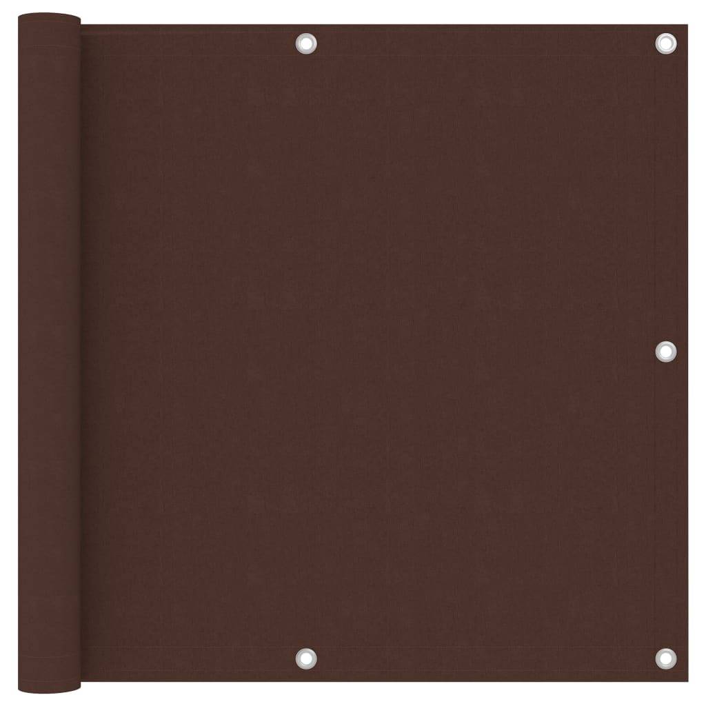 Helloshop26 - Écran de balcon brise pare vue protection confidentialité 90 x 500 cm tissu oxford marron - Image 1