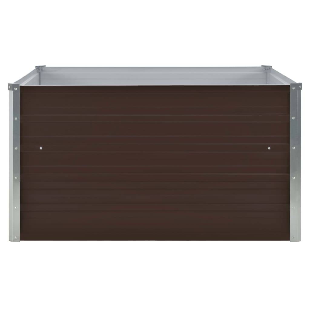 Vidaxl - Jardinière 100 x 100 x 45 cm Acier galvanisé Marron vidaXL 47023 - Image 6
