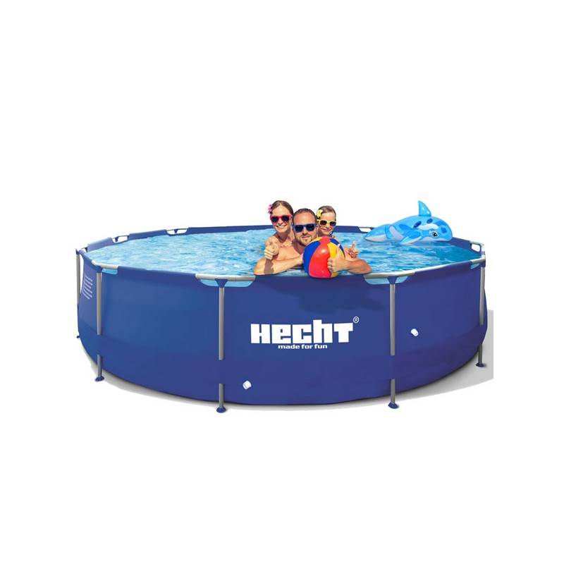 Hecht 3690 BLUESEA Grande Piscine tubulaire hors sol ronde 360x76cm (diamètre X profondeur) de haute qualité - Image 1