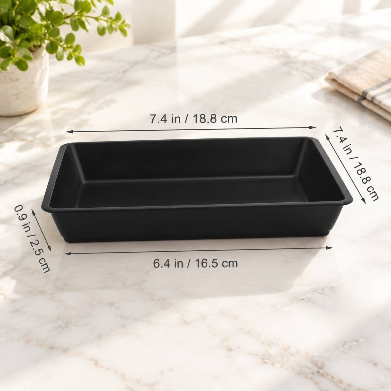 12 Soucoupes Plastique Rectangulaires pour Plantes Balcon Intérieur Extérieur - Image 3