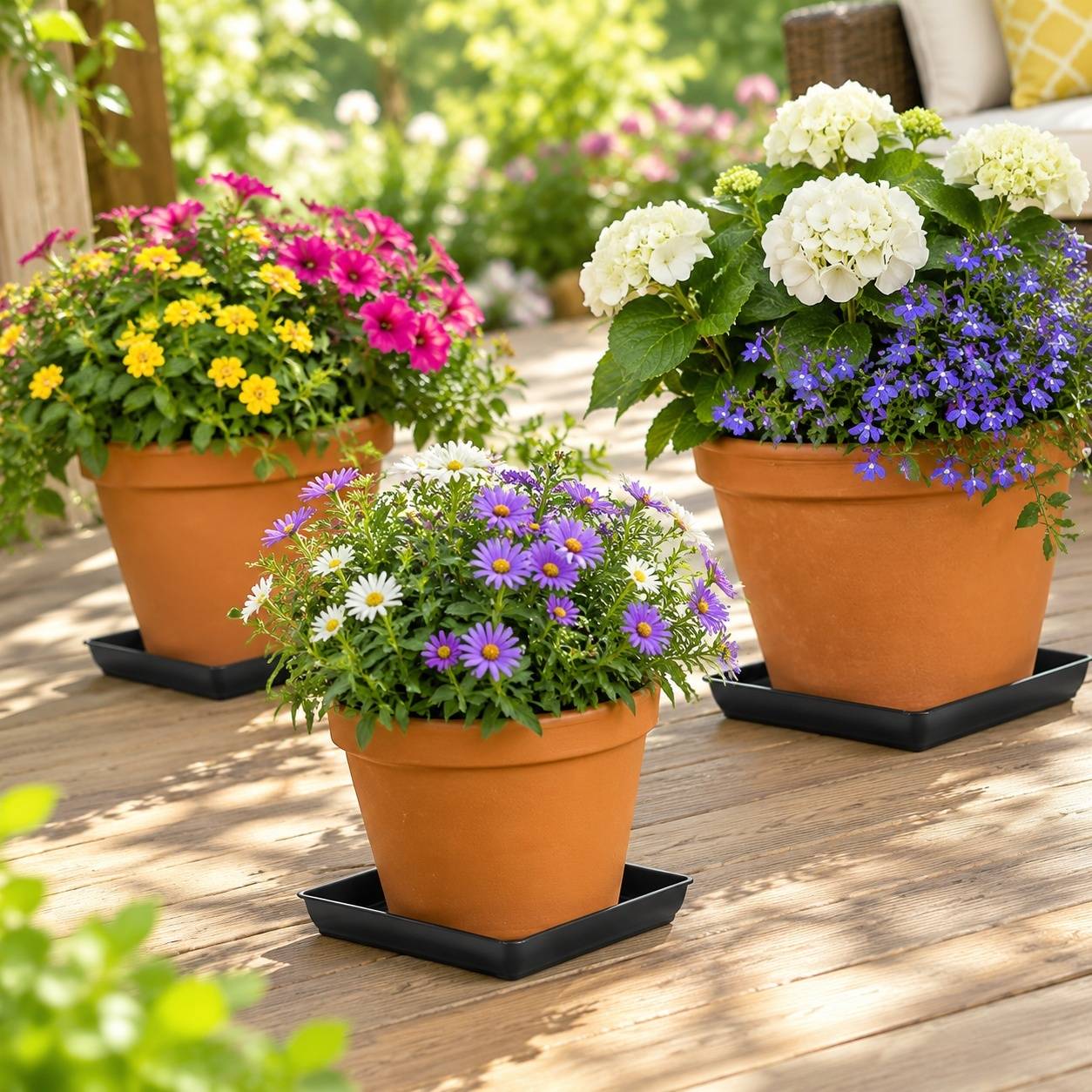 12 Soucoupes Plastique Rectangulaires pour Plantes Balcon Intérieur Extérieur - Image 8