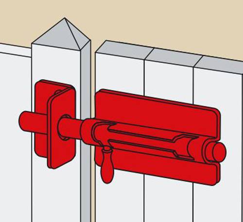 Verrou de box épaisseur 1,2mm + gâche diamètre 8mm noir - JARDINIER MASSARD - 540084 - Image 3
