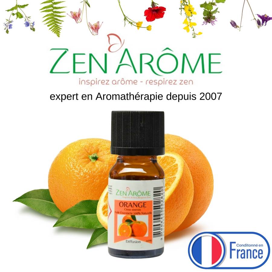 Huile Essentielle d'Orange Douce – 100% Pure et Naturelle - Diffusion pour Aromathérapie – 10ml – Conditionné en France - Zen'Arôme - Image 1