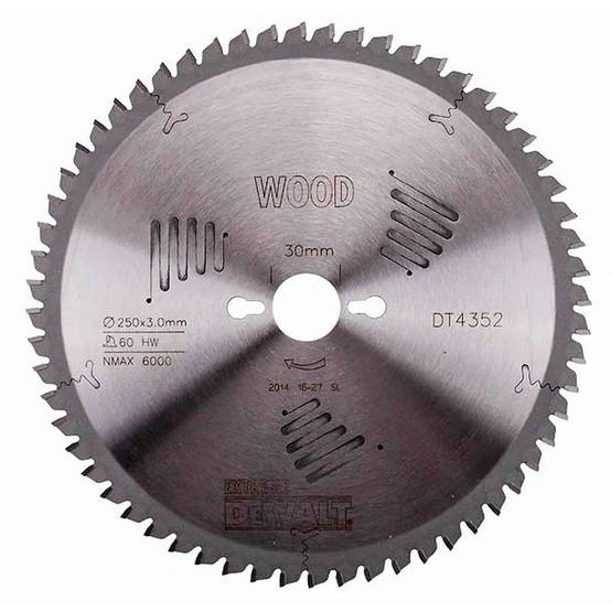 Lame pour scies stationnaires DEWALT DT4352-QZ Extreme Workshop Ø 250 X 30 mm, 60 dents Dewalt