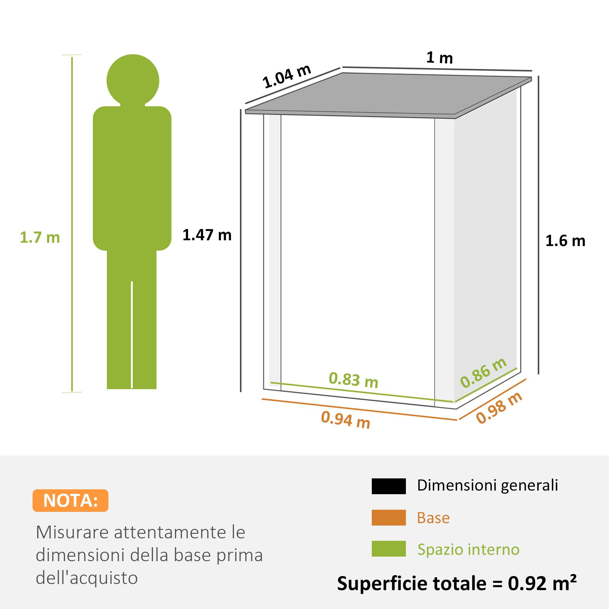 Abri jardin acier galvanisé 100x104x160 cm avec porte verrouillable cabanon rangement outils marron blanc - Image 5