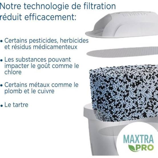 Distributeur d'eau BRITA - Flow - Capacité 8,2L dont 5,2L d'eau filtrée - 1 Cartouche Maxtra Pro All-In-1 incluse - Image 3